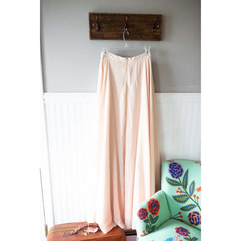 BHLDN Chateau Maxi Bridal Skirt Small , XS Blush NEW - Picture 5 of 5